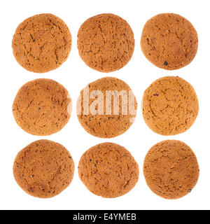 Frische Haferflocken Cookies-Auflistung Stockfoto