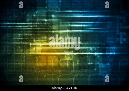 Abstrakte glühende Tech-Hintergrund Stockfoto