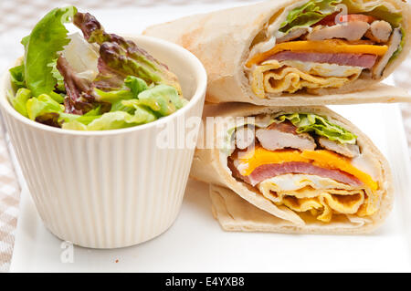 Club Sandwich Pita Brot roll Stockfoto