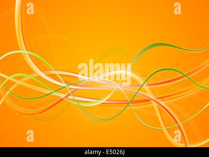 Hell leuchtende abstrakte Wellen Hintergrund Stockfoto