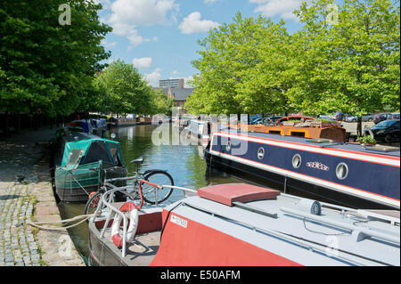 Das Castlefield Urban Heritage Park und historische Innenstadt Kanal Conservation Area in Manchester, UK. Stockfoto