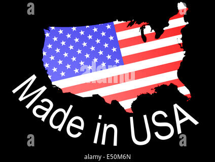hergestellt in usa Stockfoto