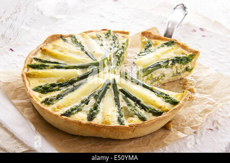 Spargel-quiche Stockfoto