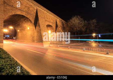 Altstadt von Xian in der Nacht Stockfoto