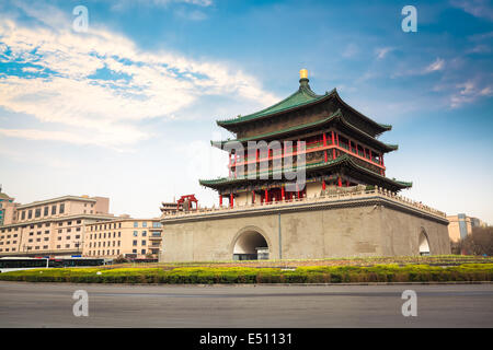 antike Stadt Xian Glockenturm Stockfoto