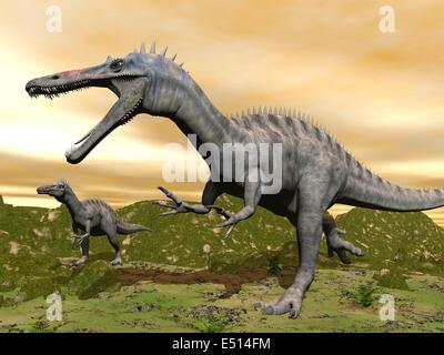 Suchomimus Dinosaurier - 3D render Stockfoto