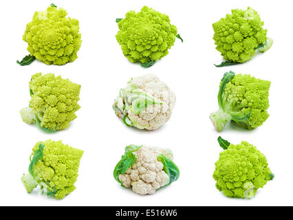 Blumenkohl und Brokkoli Stockfoto