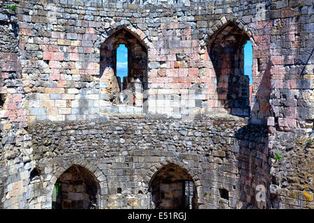 Clifford es Tower in York, eine Stadt in England Stockfoto