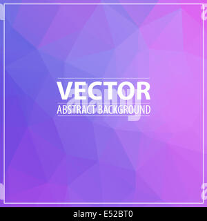 Abstrakte Dreieck violett und rosa Hintergrund, Vektor-Illustration. Stockfoto
