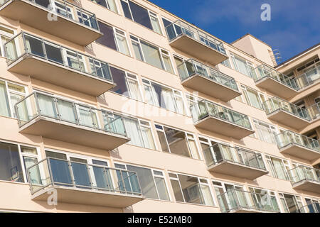 Seaside-Apartments im Tenby, Pembrokeshire, South Wales, UK Stockfoto