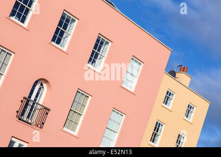 Seaside-Apartments im Tenby, Pembrokeshire, South Wales, UK Stockfoto