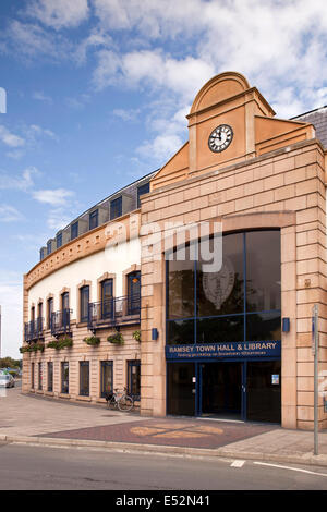 Isle Of Man, Ramsey, Rathaus und Bibliothek Stockfoto