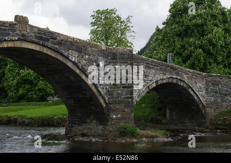 Pont Fawr, Llanwrst, Nordwales Stockfoto