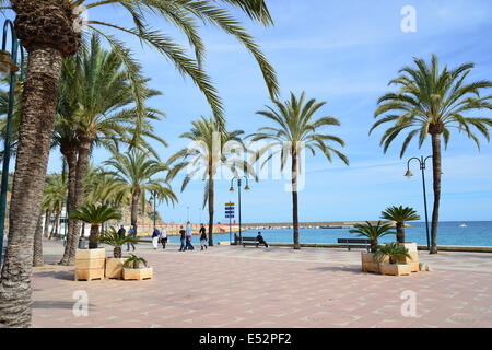 Promenade am Hafen de Xàbia, Königreich Spanien, Provinz Alicante, Xàbia (Javea) Stockfoto