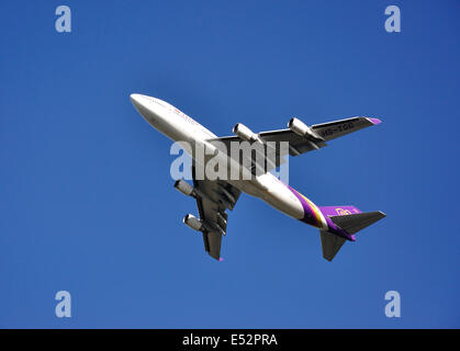 Thai Airways International Boeing 747 - 4 7 Flugzeug vom Flughafen Heathrow, Greater London, England, Vereinigtes Königreich Stockfoto