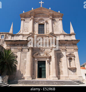 Jesuiten Kirche St. Ignatius in Dubrovnik, Kroatien. Stockfoto