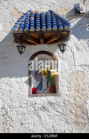 Kleinen religiösen Schrein in dem Dorf Bubion, hohe Alpujarras, Sierra Nevada, Provinz Granada, Spanien Stockfoto