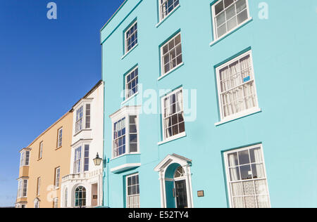 Seaside-Apartments im Tenby, Pembrokeshire, South Wales, UK Stockfoto