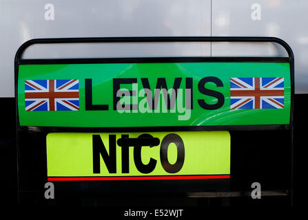 Hockenheim, Deutschland. 18. Juli 2014. Motorsport: FIA Formel 1 Weltmeisterschaft 2014, Grand Prix von Deutschland, Schilder, Schild, Boxensignal Credit: Dpa picture-Alliance/Alamy Live News Stockfoto