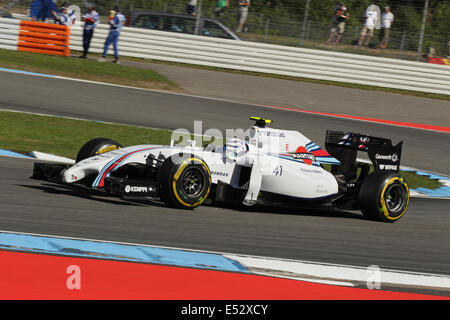 Hockenheim, Deutschland. 18. Juli 2014. FIA Formel 1 World Championship 2014, Grand Prix von Deutschland, Susie Wolff, Reserve-Treiber von Williams Martini Racing Team nimmt Praxis 1 zum 2. Mal im Auto in dieser Saison für Williams Credit: Action Plus Sport/Alamy Live News Stockfoto