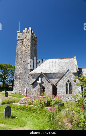 Kirche St. Michael und alle Engel, Bosherston, Pembrokeshire Stockfoto