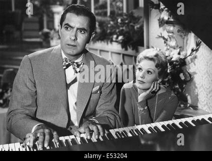 DER EDDY COCHRAN STORY 1956 Columbia Pictures Film-Biografie mit Tyrone Power als Duchin und Kim Novak als Marjorie Oelrichs Stockfoto