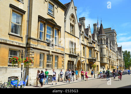 Am Balliol College, Broad Street, Oxford, Oxfordshire, England, Vereinigtes Königreich Stockfoto