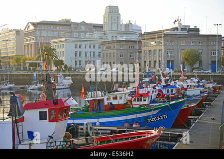 Harbour View, A Coruña, A Coruña Provinz, Galicien, Königreich Spanien Stockfoto