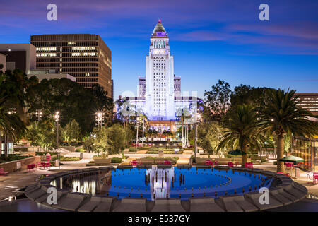 Los Angeles, Kalifornien, USA Innenstadt am Rathaus. Stockfoto