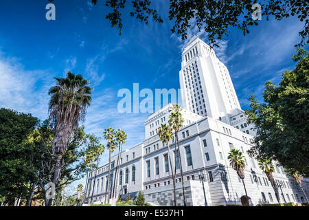 Los Angeles, Kalifornien, USA Innenstadt am Rathaus. Stockfoto