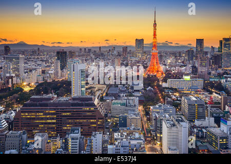 Tokyo, Japan-Skyline in Minato Ward.