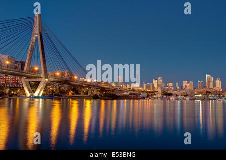 Blick über Blackwattle Bay, Sydney Stockfoto
