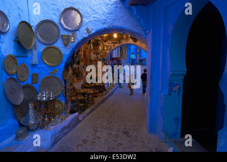 Chefchaouen, Xaouen, Medina, Rif Region, Marokko, Nordafrika. Stockfoto