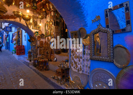 Chefchaouen, Xaouen, Medina, Rif Region, Marokko, Nordafrika. Stockfoto