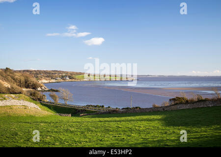 Blick über Morecambe Bay von Silverdale, Lancashire. Stockfoto