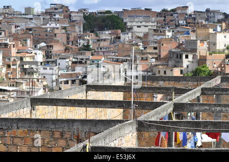 Favela Sáo Caetano, Salvador da Bahia, Brasilien. Stockfoto