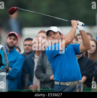 Hoylake, UK. 19. Juli 2014. Die Open Golf Championship Runde 3. Francesco MOLINARI [ITA] vom Abschlag Credit: Action Plus Sport/Alamy Live News Stockfoto