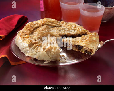 Filo-Apfelkuchen Stockfoto