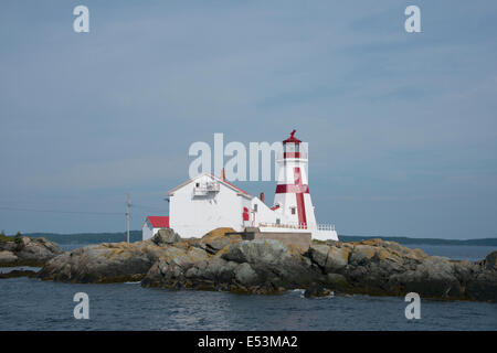 Kanada, New Brunswick, Bay Of Fundy, Campobello. Campobello Insel, historische East Quoddy Lighthouse (aka Hafen Scheinwerfer). Stockfoto