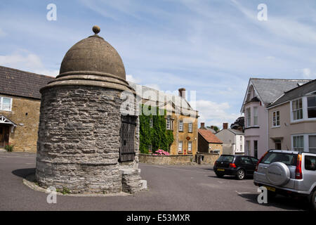 Castle Cary, eine kleine Marktstadt in Somerset, England UK The Roundhouse Lock Up Stockfoto
