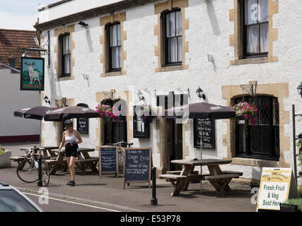 Castle Cary, eine kleine Marktstadt in Somerset, England UK The White Hart Pub Stockfoto