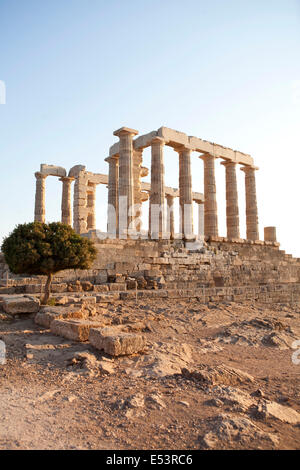 Poseidon-Tempel in Sounio Athen Stockfoto
