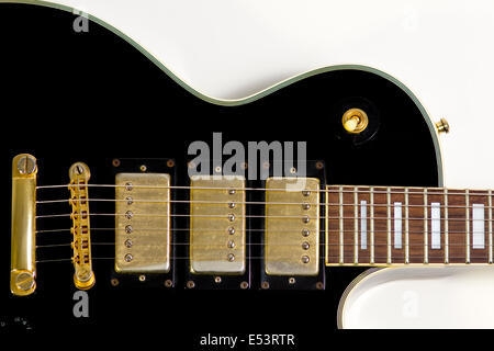 Les Paul Black Beauty Elektrische Gitarre Stockfoto