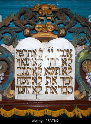Zehn Gebote, Hebräisch Stockfoto
