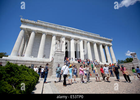 WASHINGTON D.C. - 25. Mai 2014: Das Lincoln Memorial ist eine amerikanische National Monument errichtet um zu Ehren der 16. Präsident der Vereinten Nationen Stockfoto