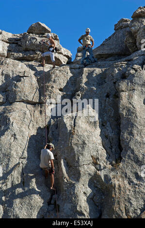 Torcal de Antequera Natural Park, Klettern, Antequera, Provinz Malaga, Region von Andalusien, Spanien, Europa Stockfoto