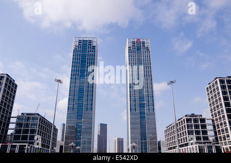 Dalian, China - 2. Mai 2014: The Dalian Commodity Exchange (DCE) ist eine chinesische Terminbörse mit Sitz in Dalian. Es ist ein nicht-prof Stockfoto