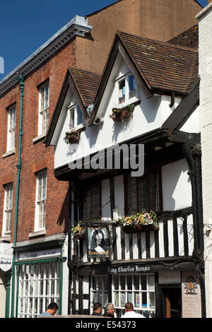 Großbritannien, England, Worcestershire, Worcester, New Street, King Charles House von Charles II Bürgerkrieg Schlacht besetzt Stockfoto