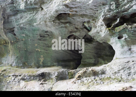 Erosion in der Nähe der Mangapohue Natural Bridge Stockfoto