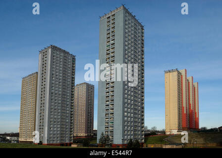 Die Red Road Hochhaus Wohnungen in Springburn Glasgow Schottland Stockfoto